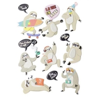 15 stickers 3D - Paresseux