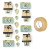 15 stickers polaroid effet 3D + masking tape dor