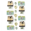 15 stickers polaroid effet 3D