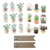 18 stickers 3D Cactus + 20