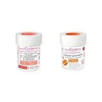 2 colorants alimentaires en poudre - corail-orange
