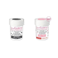 2 colorants alimentaires en poudre - noir-rose poudr