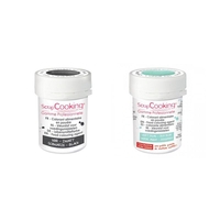 2 colorants alimentaires en poudre - noir-vert d