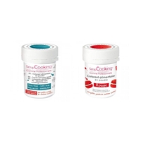 2 colorants alimentaires en poudre - rouge-bleu fonc