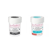 2 colorants alimentaires en poudre - turquoise-noir