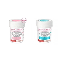 2 colorants alimentaires en poudre - turquoise-rose poudr