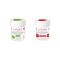 2 colorants alimentaires en poudre - vert-rouge