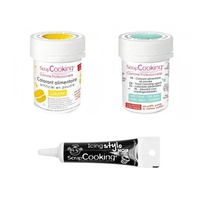 2 colorants alimentaires jaune-vert d