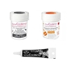 2 colorants alimentaires noir-orange + Stylo gla