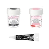 2 colorants alimentaires noir-rose poudr