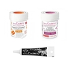 2 colorants alimentaires orange-pourpre + Stylo gla