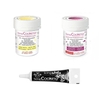 2 colorants alimentaires pourpre-jaune pastel + Stylo gla