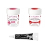 2 colorants alimentaires rouge-rose + Stylo gla