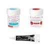 2 colorants alimentaires rouge-turquoise + Stylo gla