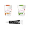 2 colorants alimentaires vert-orange + Stylo gla