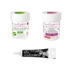 2 colorants alimentaires vert-pourpre + Stylo gla