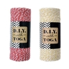 2 ficelles bicolores 100 m - beige & rouge