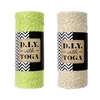 2 ficelles bicolores 100 m - beige & verte