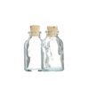 2 mini bouteilles en verre 6 cm avec bouchon li