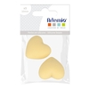 2 perles silicone coeur - 29 x 19 x 12 mm - jaune