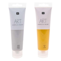 2 tubes de peinture acrylique 100 ml - dor