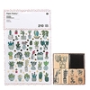 210 autocollants + 7 tampons bois avec encreur Plantes d