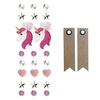 23 stickers 3D Licorne + 20