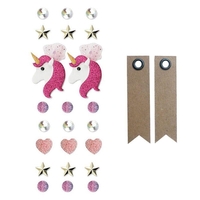 23 stickers 3D Licorne + 20
