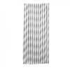 25 pailles en papier 20 cm - argent