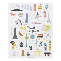 260 autocollants Monuments du Monde