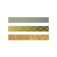3 masking tapes - bleus & or