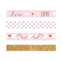3 masking tapes St Valentin Love + 1 masking tape dor
