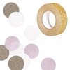 30 confettis rose et dor