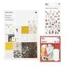 30 feuilles de papier or-argent + Stickers gel + 8