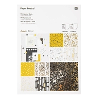 30 feuilles de papier or et argent - No