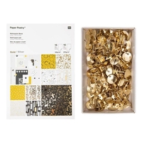 30 feuilles de papier or et argent No