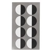 32 autocollants yeux ronds blanc et noir - 2, 5 cm