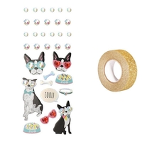 33 stickers 3D Chien