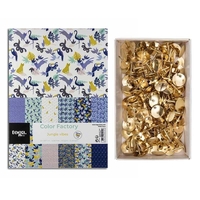 36 feuilles A4 scrapbooking Tropical Jungle Vibes + 150 punaises dor