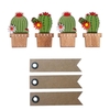 4 autocollants bois Cactus 6, 1 cm + 20