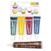 4 colorants alimentaires liquides bleu,  rouge,  jaune,  vert + 1 Stylo chocolat