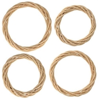 4 couronnes en osier
