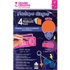 4 feuilles de plastique dingue fluorescentes