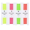 4 rubans de satin 3 m - fluorescent