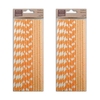48 pailles en papier orange