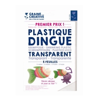 5 feuilles de plastique dingue - 26, 2 x 20, 2 cm