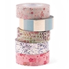 5 masking tapes 1, 5 cm x 10 m - Bouquet floral sauvage