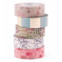 5 masking tapes 1, 5 cm x 10 m - Bouquet floral sauvage
