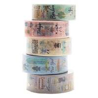 5 masking tapes 1, 5 cm x 10 m - Villes du monde
