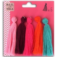 5 maxi pompons en coton 8 cm - Et